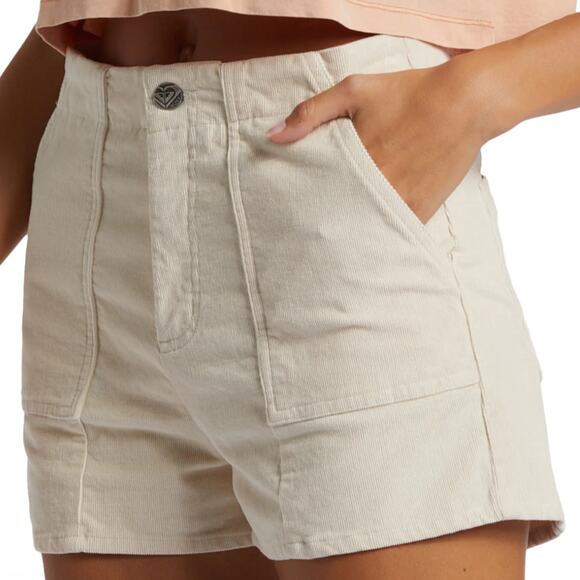 ROXY Women's Corduroy Shorts in Beige - Picture 2 of 4